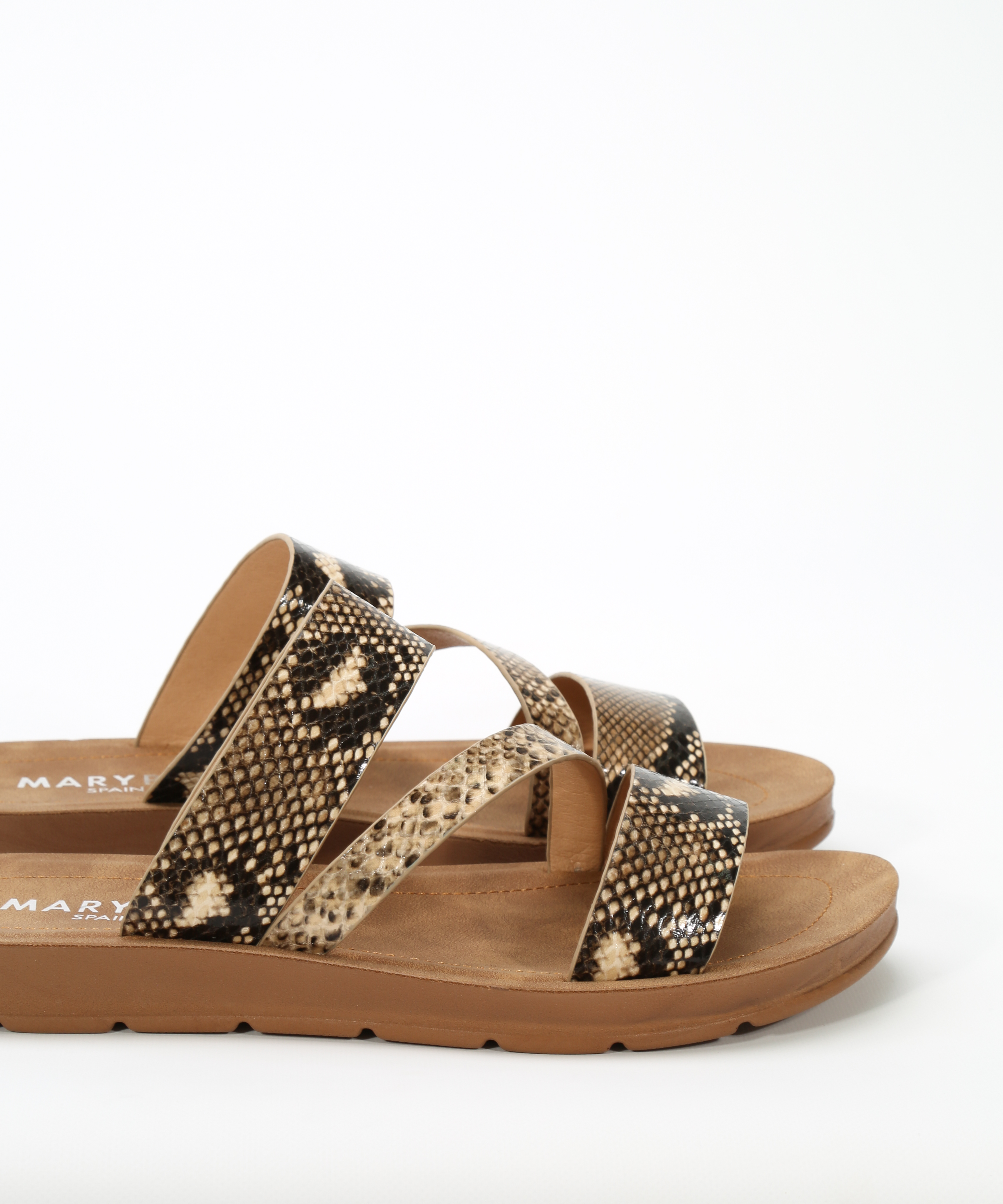 Sandalias planas tiras animal print image number null